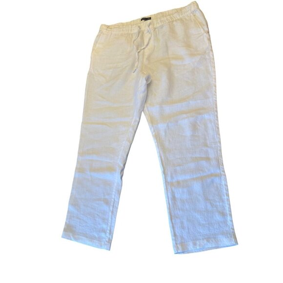 Saks Fifth Avenue White Linen Mens Pants XL - Picture 1 of 5